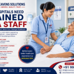 Professional General Duty Assistant helping a patient in a modern hospital ward.